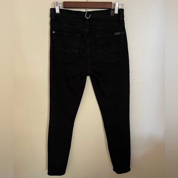 7 For All Mankind Denim - 7 For All Mankind Black High Waist Ankle Gwenevere Five Pocket Jeans, Size 27